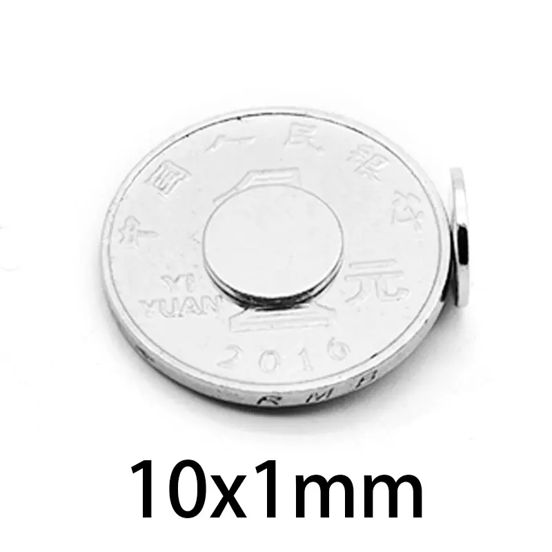 10x1mm cienki neodymowy silny magnes 10mm x 1mm magnes trwały 10*1mm potężny okrągły magnes magnetyczny 10*1
