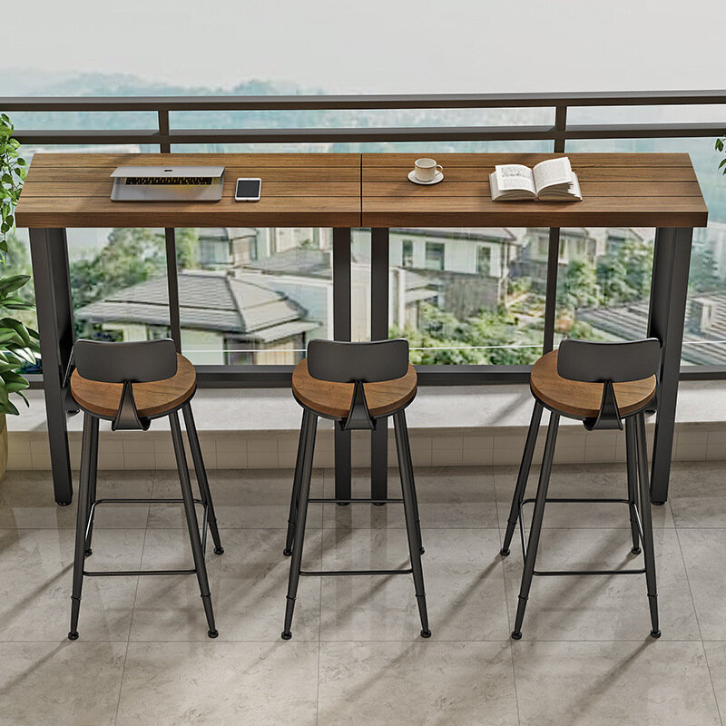Stile moderno all'ingrosso a buon mercato mobili da esterno in metallo alto tavolo e sedie sgabelli da bar per ristorante caffè e caffetteria