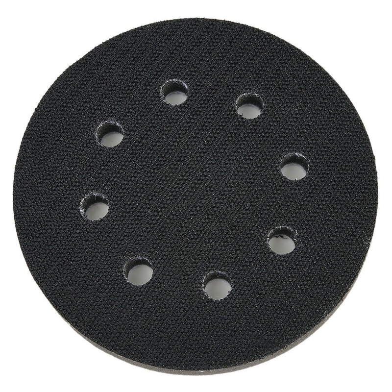 Almofada de disco de moagem pneumática, lixa, interface macia, polimento de lixamento, suporte protetor, 5 ", 8 furos