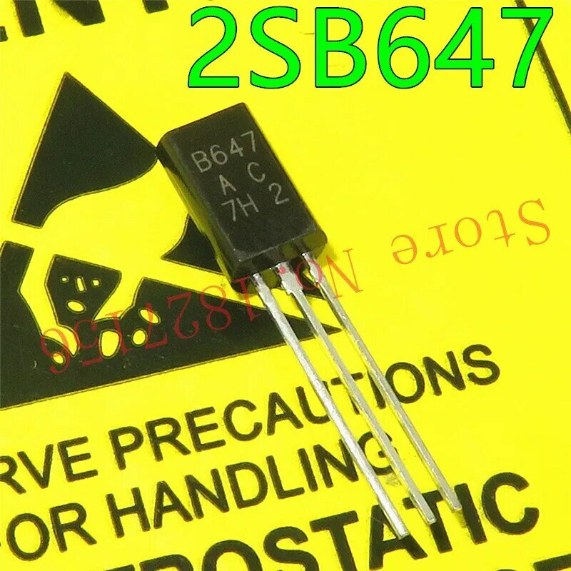 Transistor PNP de silicona B647 2SB647, TO-92L en stock, en un paquete de plástico de TO-92LM