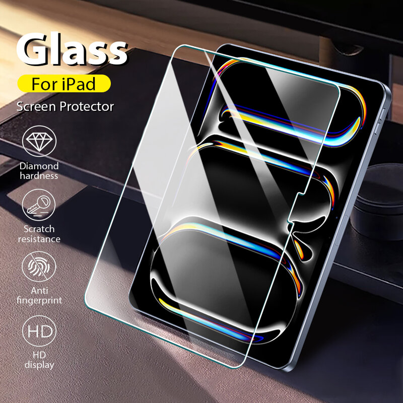 Tempered Glass Screen Protector For Ipad Pro 11 12.9 13 2024 Air 5 4 3 2 1 10th Generation 7th 8th 9th Gen Mini 6 2021 9.7 Film