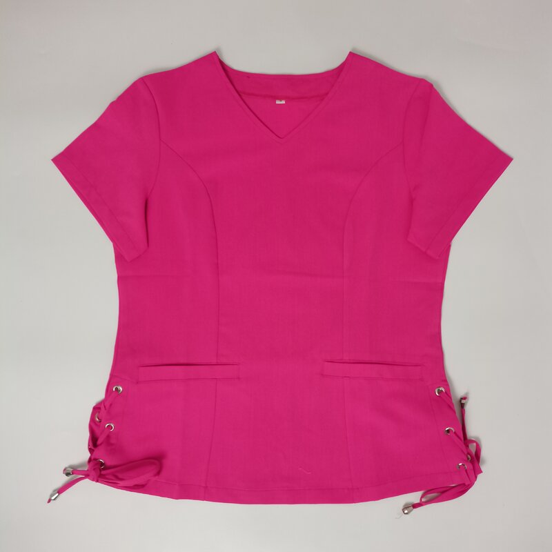 외과 핑크 네이비 레드 블랙 스파 살롱 치과 미용 스크럽, 의료 미용 간호사 여성 작업 유니폼 세트