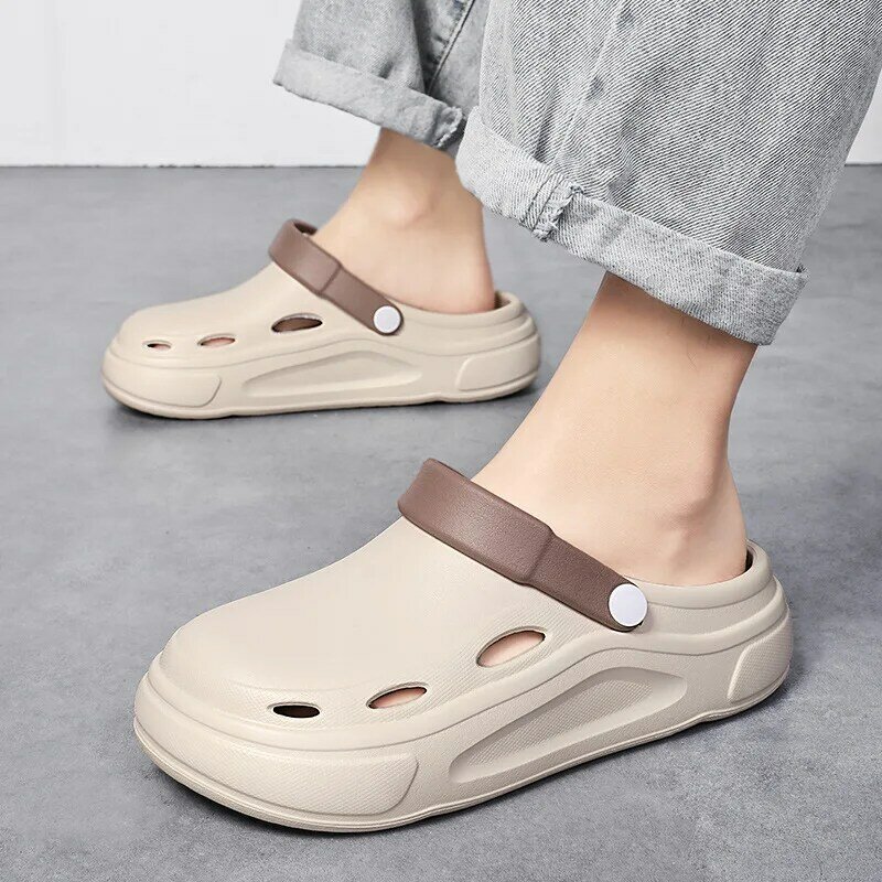 Sandals for Men EVA Casual Anti-slip Soft Sole Sandal Outdoor Baotou Slippers Man 2024 Beach Sports Sandals Zapatillas De Hombre