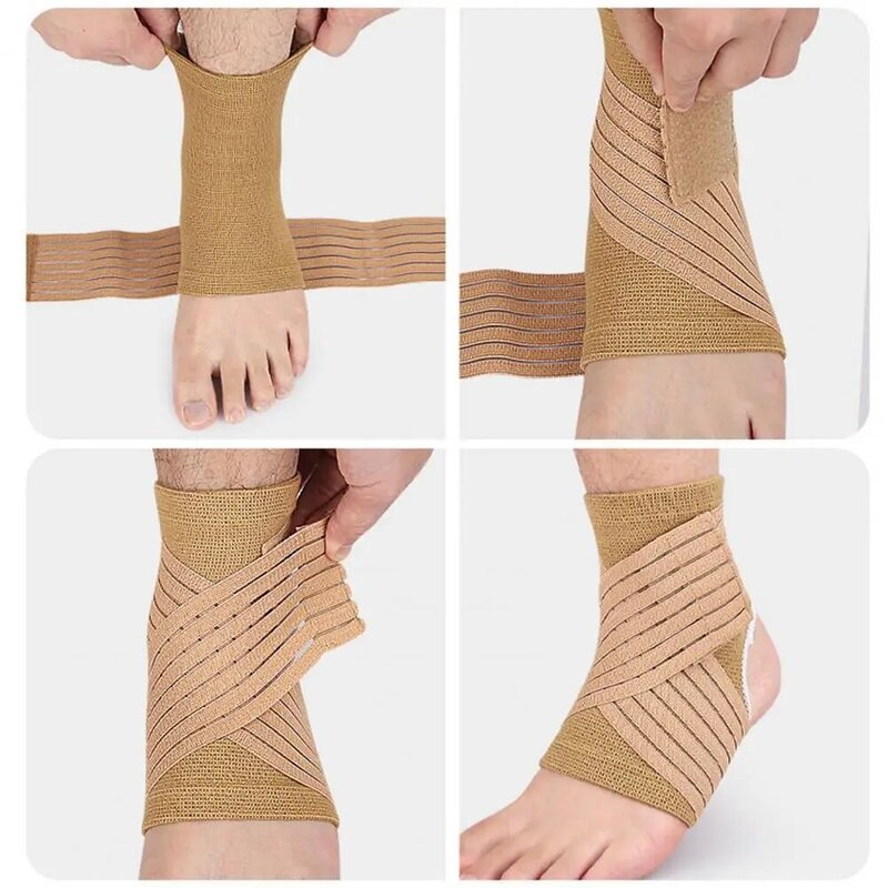 Tobillera envolvente de alta elasticidad para hombres y mujeres, soporte de tobillo con cinta de sujeción, estabilizador transpirable súper suave