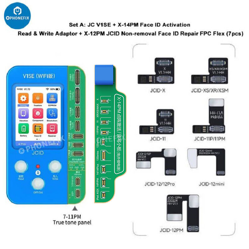 JC V1SE V1S PRO Face ID Tag-On Repair FPC Flex Cable Fix Face ID senza saldatura non funzionante il modo più semplice per IPhone X-14PM
