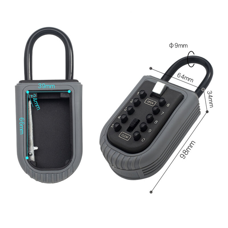 Открытый водонепроницаемый ключ Сейф настенный ключ коробка для хранения цинковый сплав пароль коробка