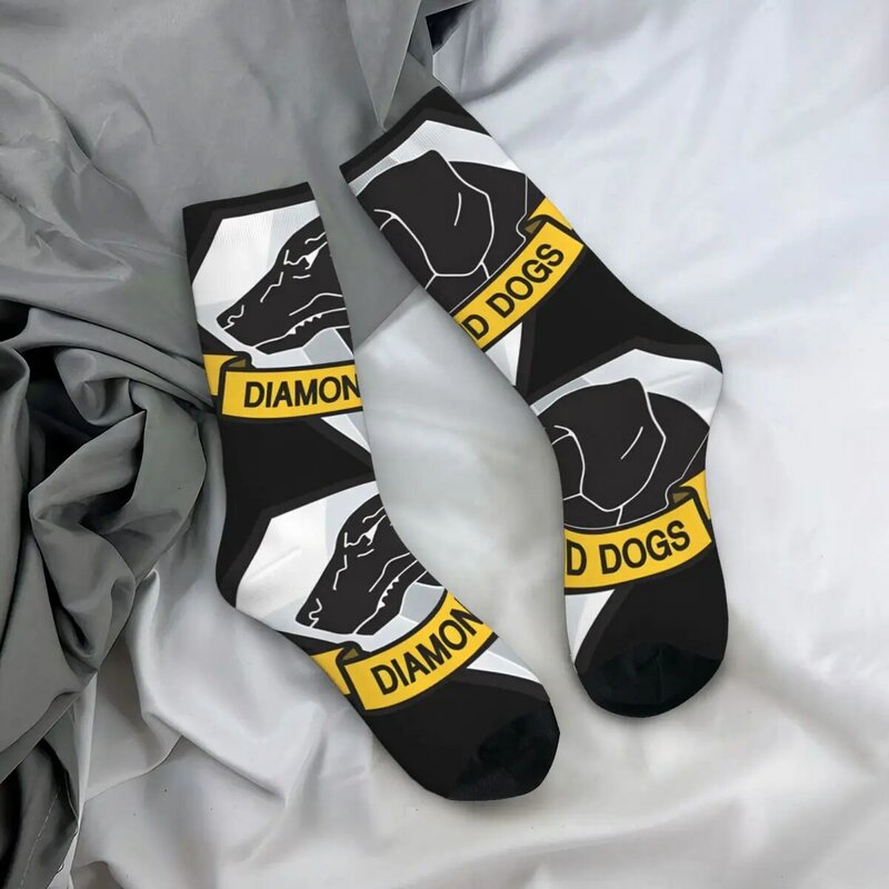Kaus kaki anjing lucu senang pria gigi Harajuku m-metal Vintage Hip Hop pola baru kru gila kaus kaki hadiah dicetak
