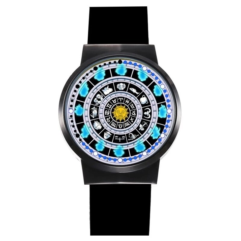 Custom Photo Watch para casal All Black Leather LED Unisex Quartz Wristwatches Envie a sua foto