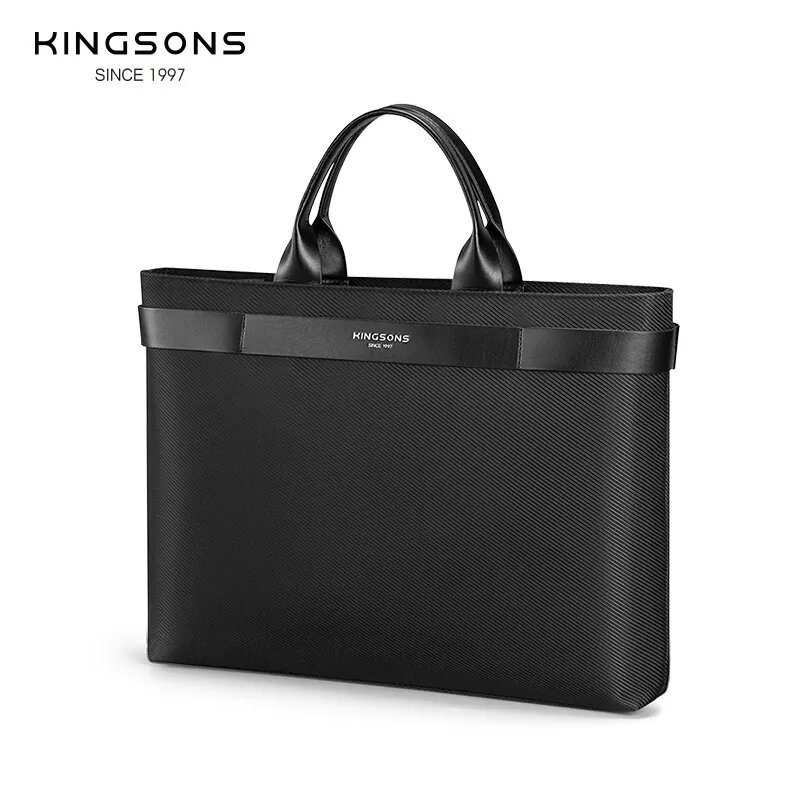 Kings ons 15,6 Männer Frauen Mode Business Aktentasche Zoll Laptop tasche wasserdichte Top-Griff Tasche klassische schwarze Handtasche