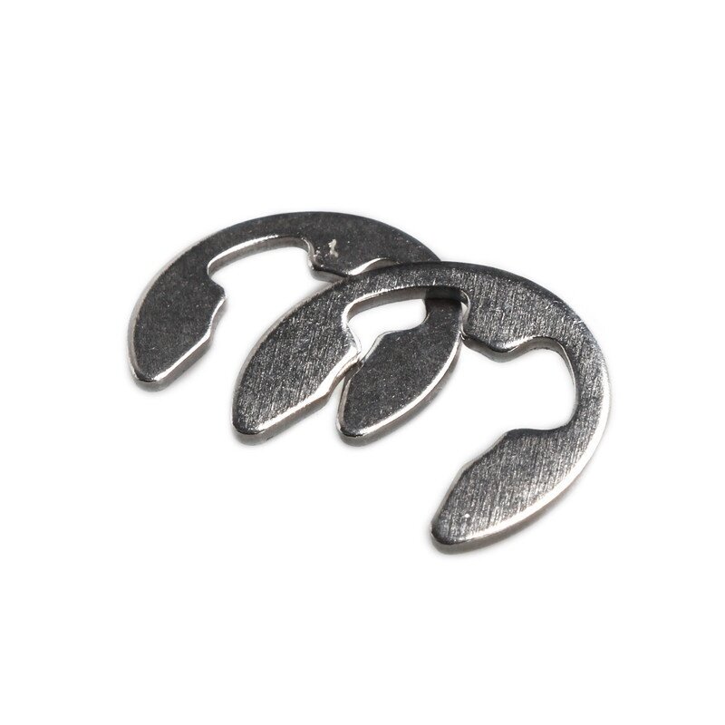 Kit de anillo de retención a presión de acero inoxidable, clips electrónicos tipo E de acero al carbono, 120/200/550 unidades, 1,5/2/3/4/5/6/7/8/9/10mm clips