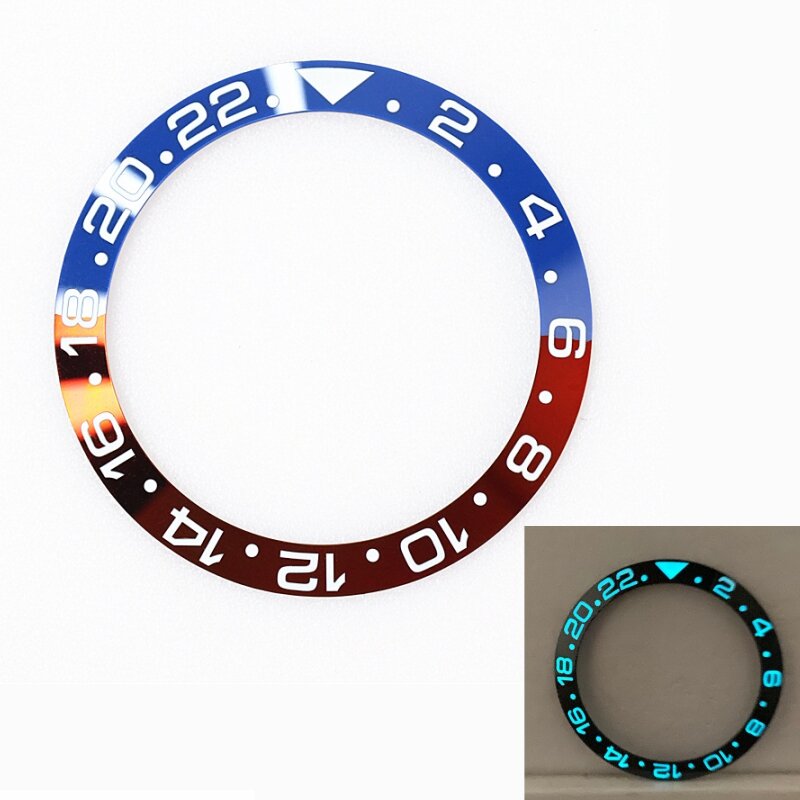 Lusso 20 stili di 40mm Bgw9 luminescente orologio lunetta in ceramica inserto per Seiko GMT SUB ha visto parti di ricambio ippocampo