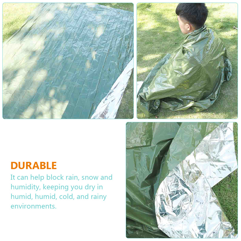 3 Pcs First Aid Thermal Blanket Warm Sun Protection Outdoor Camping Reflective Film Portable Survival Supply Rescuing Emergency