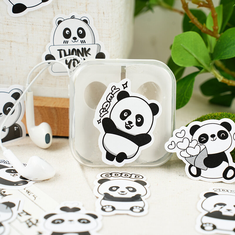 12packs/LOT panda series markers photo album decoration label sticker