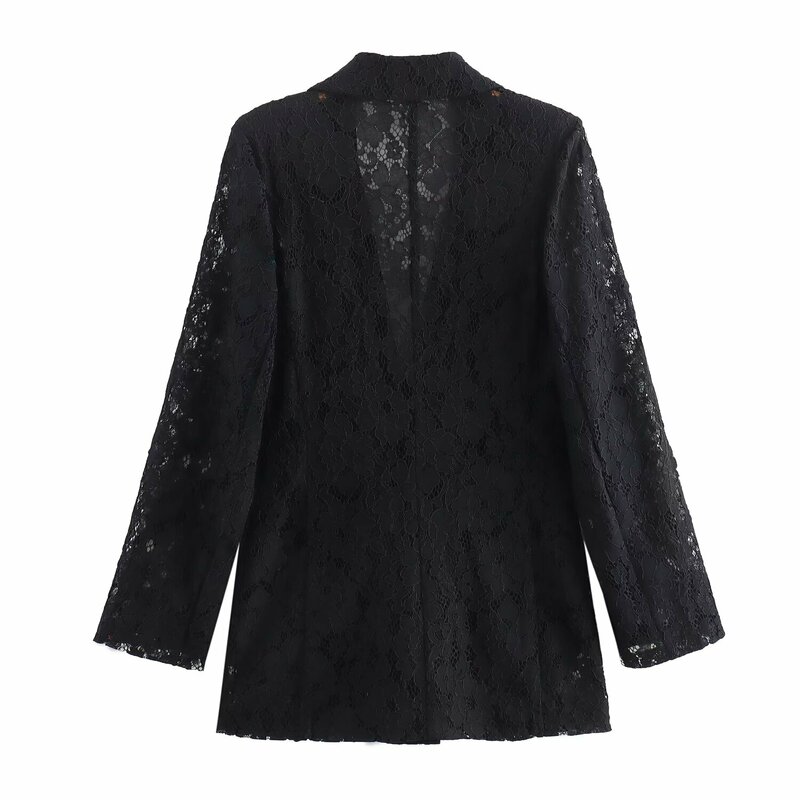 Fato de saia feminina de renda, jaqueta com almofadas de ombro, conjunto feminino, 2 peças, 2024