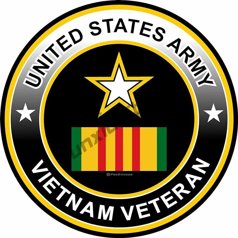 U.S. A Proud Daughter A Vietnam Veteran Window Bumper Sticker Vinyl for Car and Truck Window DecalsCamper Travel Bumper Stickers