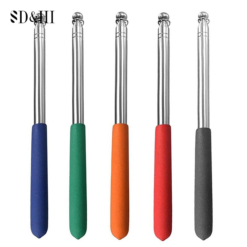 1.2 Meters Flagpole Stainless Steel Extendable Telescopic Pointer Portable Pole Flag Waving Flagpole Teaching Classroom Pointer