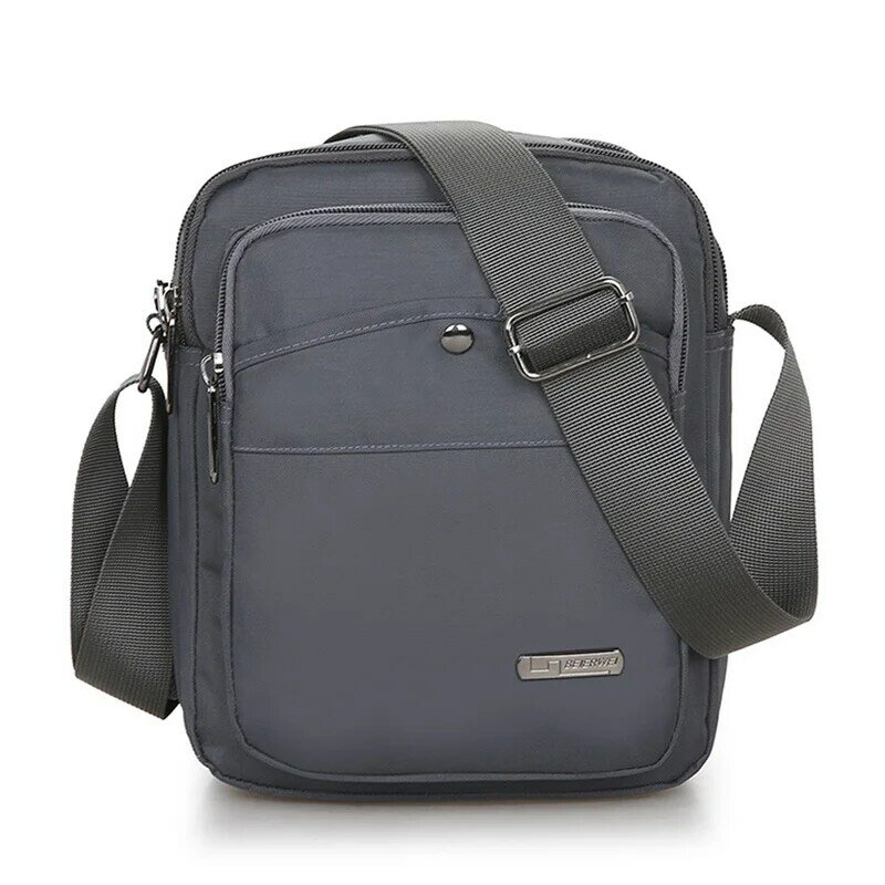 Men Nylon Shoulder Bag Messenger Bag Casual Waterproof Nylon Zipper Pocket Handbag Fashion Tote Travel Male Crossbody Bags