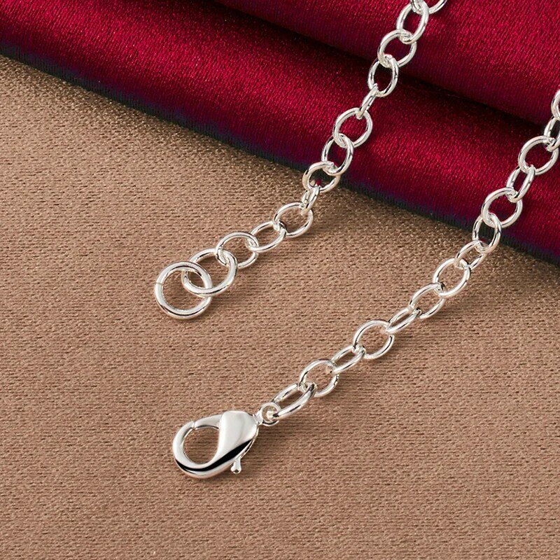 SHSTONE 925 Sterling Silver Necklace For Woman Geometry Heart Lock Key Chain Lady Party Birthday Gift Wedding Fashion Jewelry