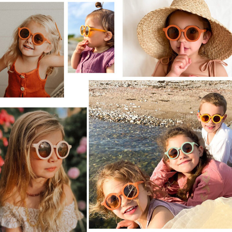 2024 어린이 개성 클래식 야외 태양 보호 선글라스, 소년 소녀 색상, 눈 보호, 아기 UV400 선글라스