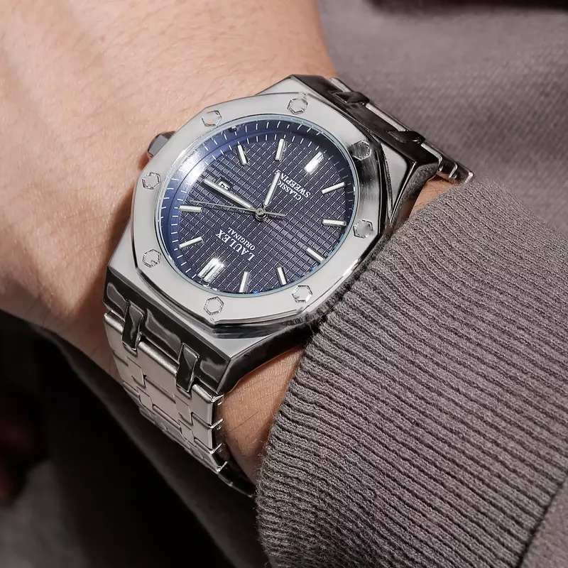 New LAULEX Luxury Gold Classic Scanning Second Men's Quartz Watch Waterproof Men's Quartz Watch Men's Luxury Brand Watch