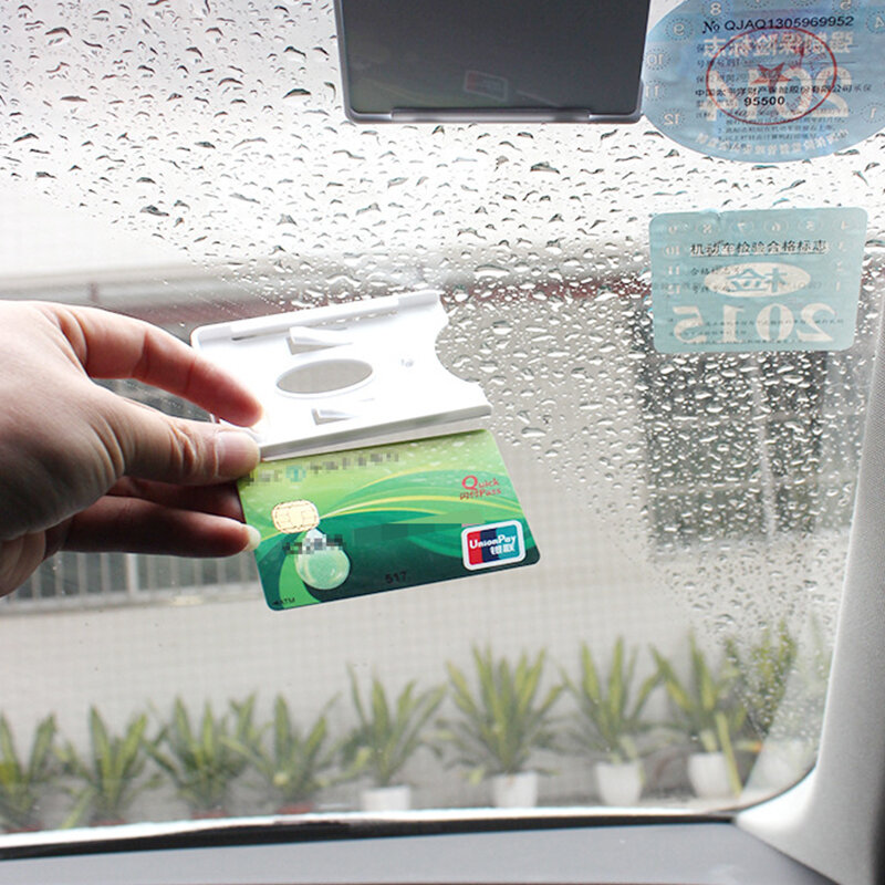 سيارة حامل بطاقة سيارة منظمة بطاقة كم للزجاج الأمامي الزجاج العلامة دائم ID IC بطاقة وقوف السيارات حامل تذاكر اكسسوارات السيارات