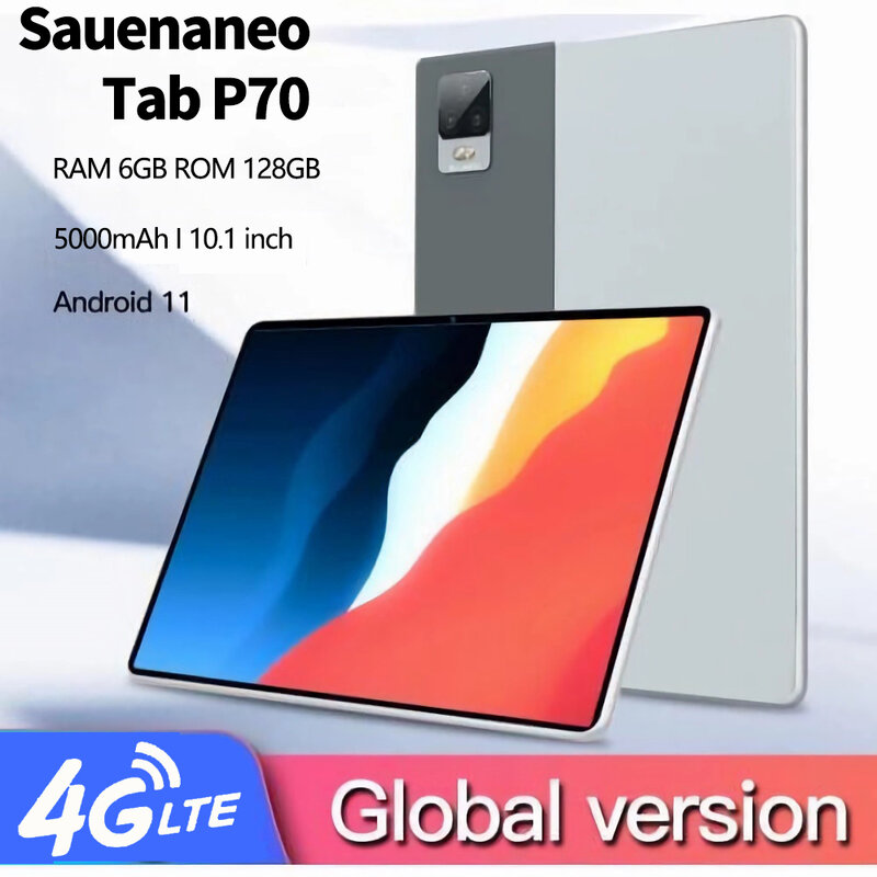 Sauenaneo Official Pad P70 แท็บเล็ตพีซี Android 11.0 Octa core 6GB + 128GB 10.1 นิ้วหน้าจอ IPS Dual 4G เครือข่ายการโทรแท็บเล็ต WiFi