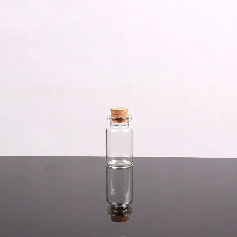 Botellas pequeñas con tapones de corcho Viales pequeños Frascos de vidrio transparente pequeños Tapas Almacenamiento Envío