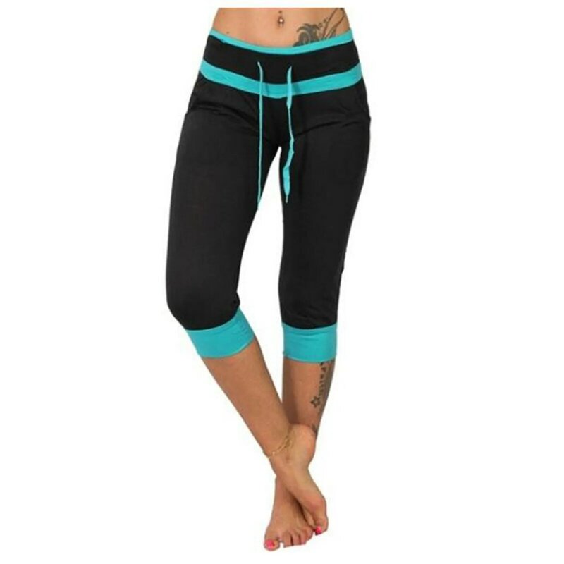 Summer Ladies Sports Shorts Calf-length Pants Capri Pant Women Fitness Yoga Gym High Waist Leggins Sport Leggings Activewear