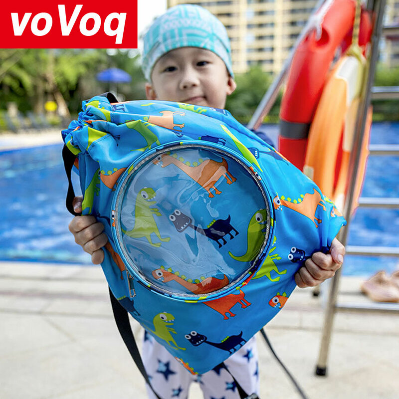 Sac de natation pour enfants, sac à dos étanche à cordon de serrage, équipement de plage Portable, grande capacité