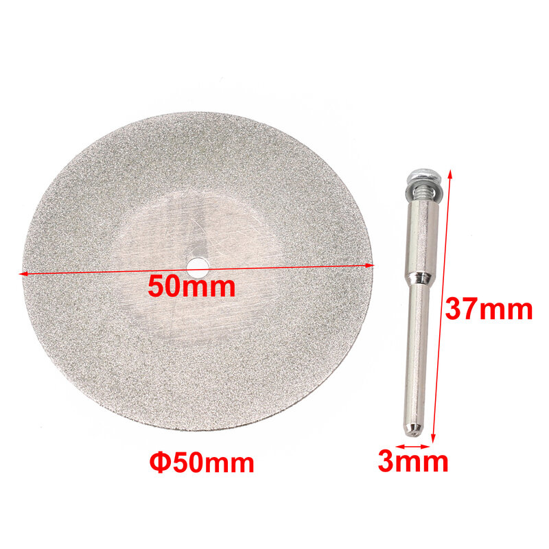 Rebolo abrasivo de diamante para ferramenta rotativa Dremel, disco de corte de metal, 1 eixo arbor, 40mm, 50mm, 60mm
