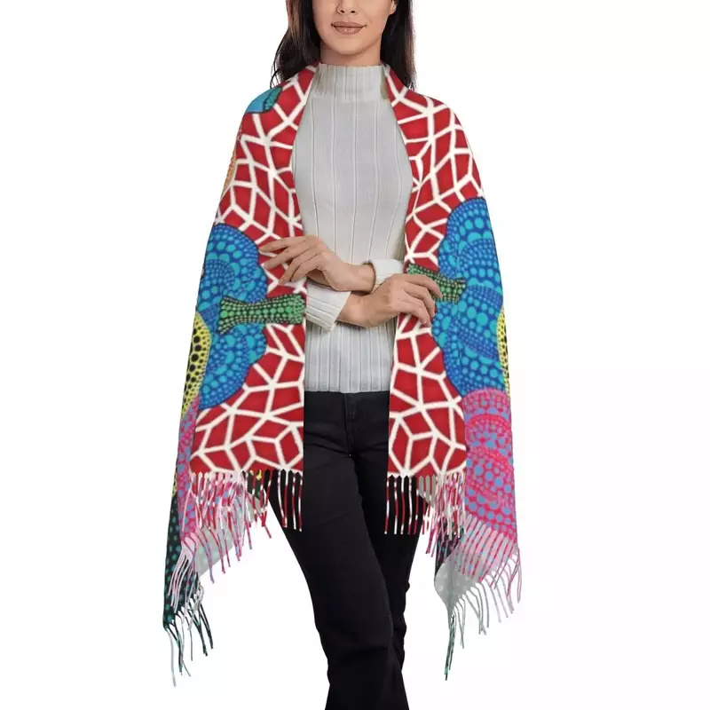 Шарф с персонализированным принтом три тыквы художественный шарф для женщин и мужчин зимние теплые шарфы шали Yayoi Kusama