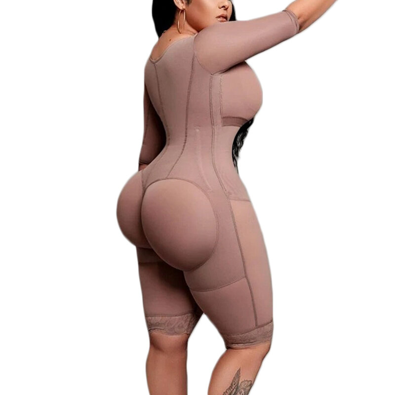 Fajas Colombianas Women Long Sleeves Compression Body Shaper Waist Trainer Post Liposuction Shapewear Slimming Underwear
