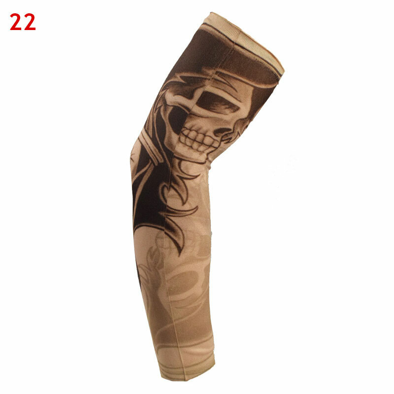 3D Tattoo Printed Armwarmer Outdoor Cycling Sleeves UV Protection MTB Bike Bicycle Sleeves Arm Protection Ridding Sleeves