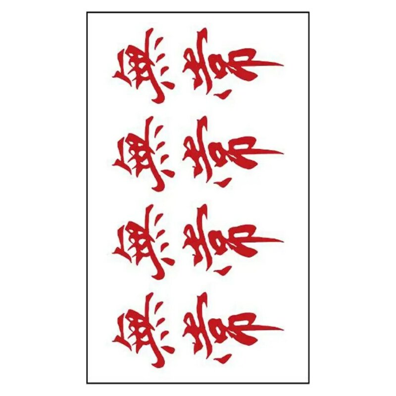 Pegatinas de tatuaje chino temporal para hombres, arte corporal, pegatinas impermeables para brazo, tinta negra, Flash U5N3