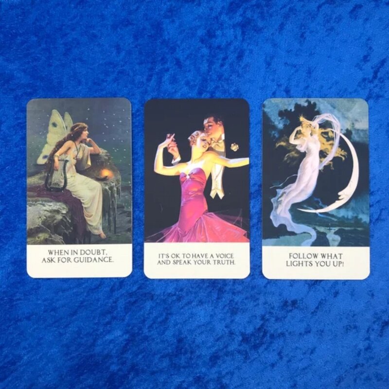 마법의 예술 오라클 카드 덱, 영감 메시지 포함 아름다운 빈티지 아트워크, 42 개 카드, 10.3x6cm