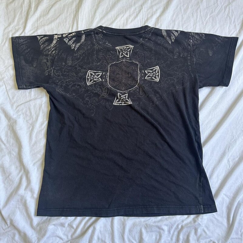 2000 Esthetisch Winkelcentrum Gothic E-Girl Gothic T-Shirt Retro Y 2K Grunge Skull Wing Crop Tops Indie Grafische Print T-Shirt Met Korte Mouwen Vrouwen
