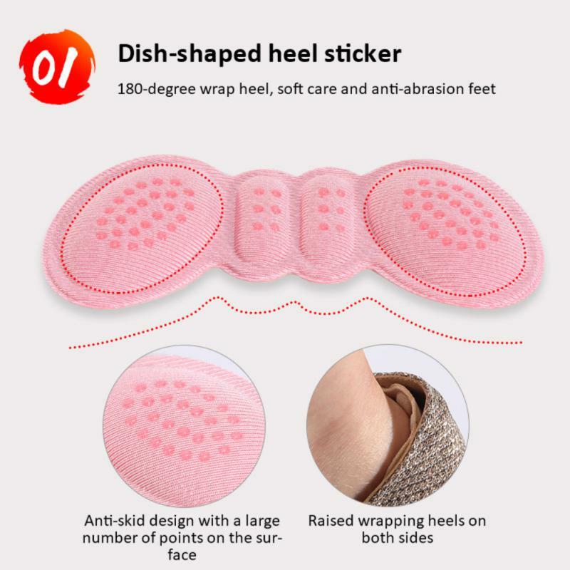2PCS Heel Insoles Patch High Heel Pad Adjust Size Adhesive Shoes Heels Pads Protector Back Sticker Pain Relief Shoes Insert