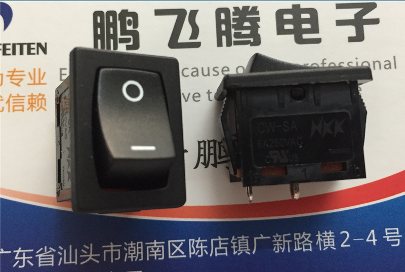 Interruptor basculante de 2 pies, 1 piezas, Original, japonés, CW-SA, CWSA11AAN1S, 6A250V