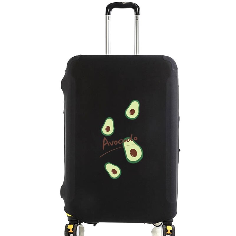 ฝาครอบกระเป๋าถือเดินทางยืดหยุ่นสำหรับกระเป๋าเดินทางขนาด18-32นิ้วพิมพ์อะโวคาโดอุปกรณ์เสริมกระเป๋าเดินทาง