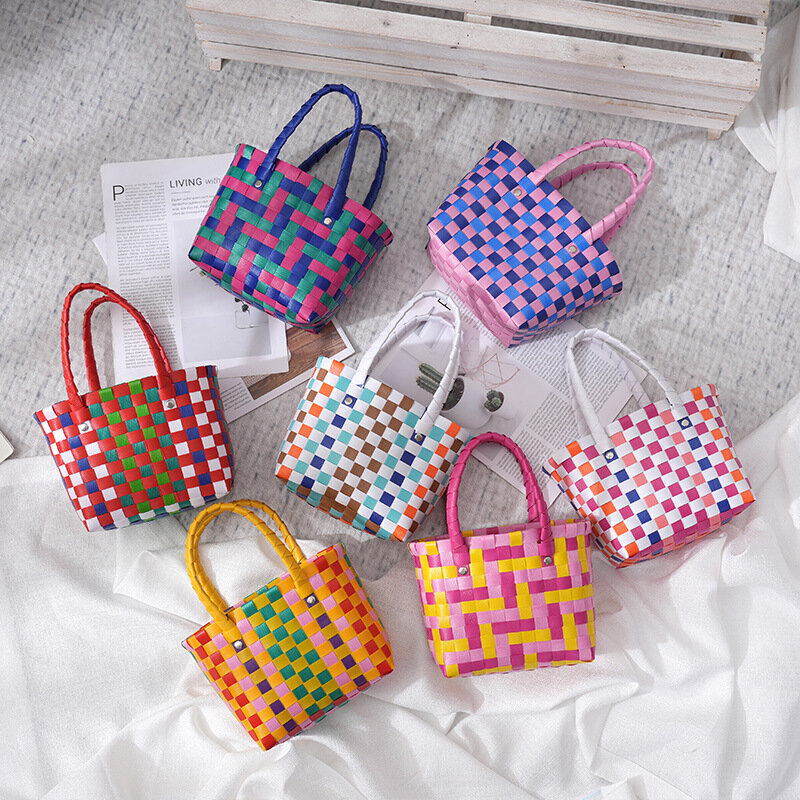 女性のための手作りのpu織りハンドバッグ,流行のデザイナーショルダーバッグ,ウエストバッグ