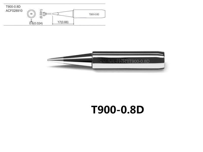 ATTEN 하이 퀄리티 오리지널 900M-T 시리즈 납땜 팁, 936 납땜 다리미 교체용, T900-0.8D, 1.2D, 1.6D, 2.4D, 3.2D, 1 개