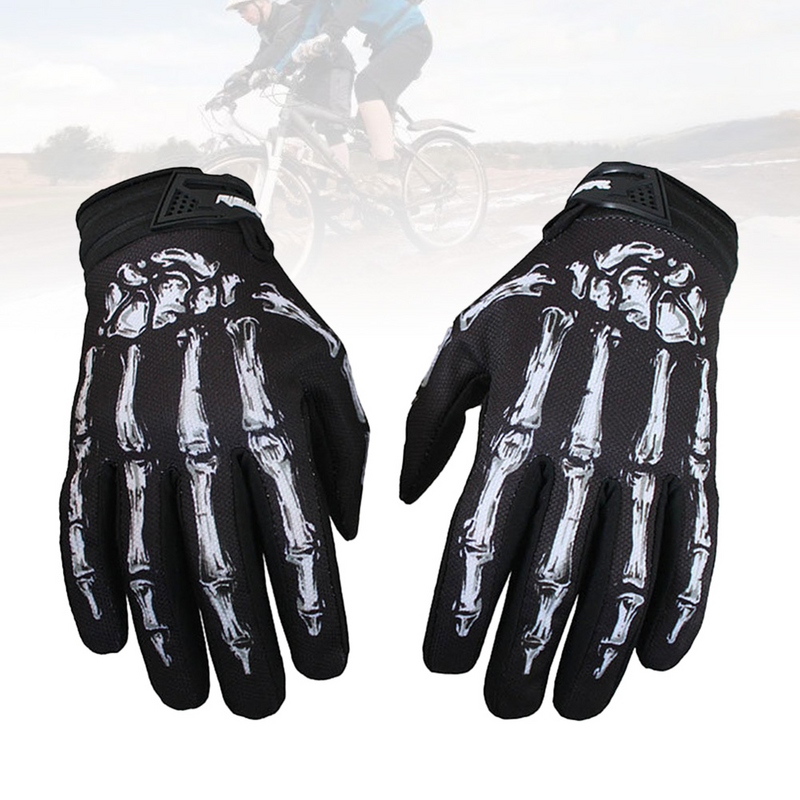 Осенне-зимние мужские и женские перчатки Хэллоуин черные перчатки Xl перчатки с черепом