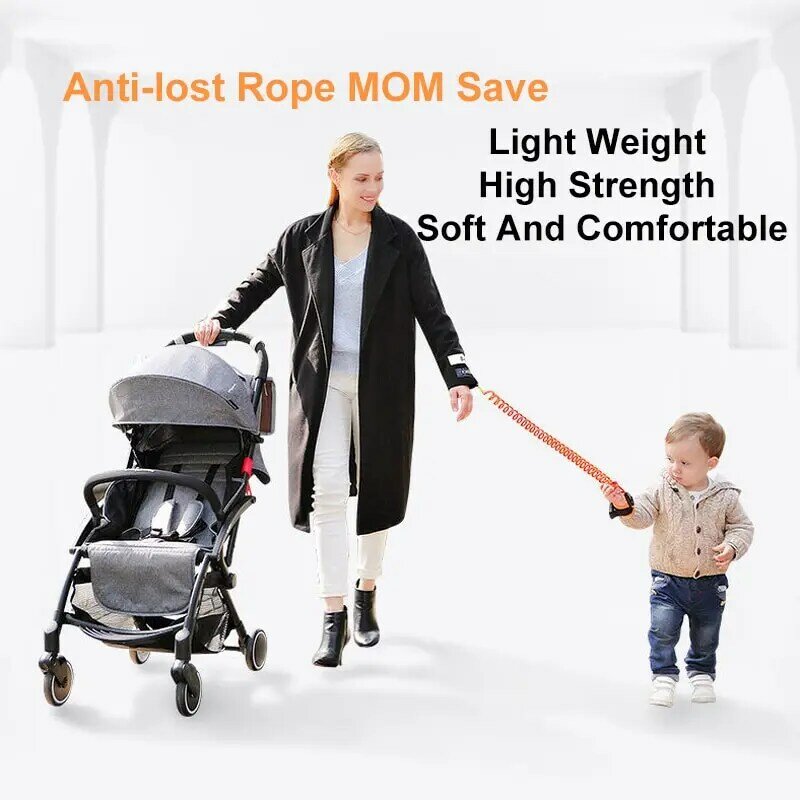아기 안전 어린이 분실 방지 팔찌, 어린이 벨트 견인 로프, 1.5m