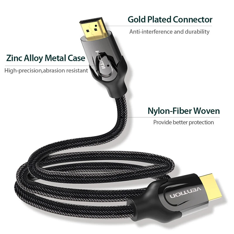 Vention-Cable HDMI 2,0 macho a macho, interruptor divisor para PS4/5, PC, portátil, proyector, Audio, 4K, 60Hz