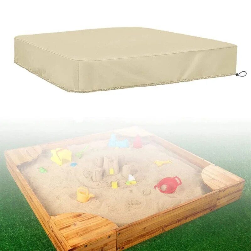 Capa caixa areia externa para parques públicos e centros recreativos garante caixa areia imaculada para crianças à