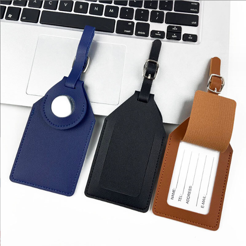 Etui ochronne karta pokładowa lokalizatora ze skóry PU z karta papierowa przywieszką bagażową do przywieszka bagażu