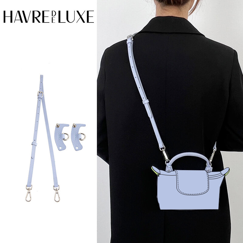 HAVREDELUXE tas tali untuk Longchamp Bag Bag tas Mini 2023 warna baru untuk tas Mini transformasi tali ransel