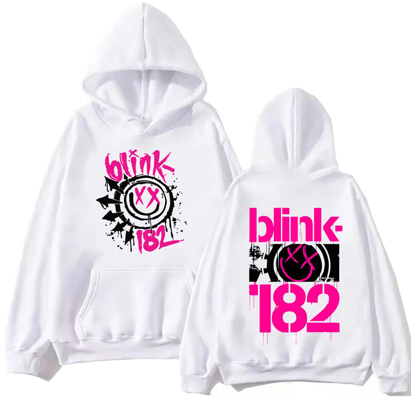 Blink 182 The World Tour 2024 Hoodie Harajuku Hip Hop Pullover atasan Sweatshirt hadiah penggemar