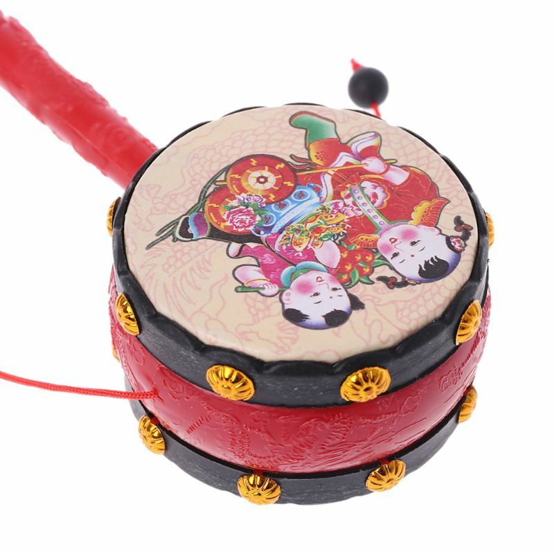 Spin Rattle Drum กลองลิงจีนของเล่นเด็กของขวัญ Dropship