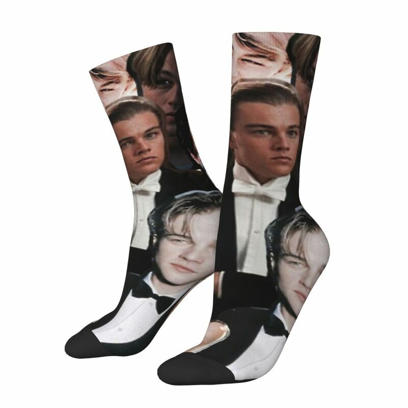 Leonardo Dicaprio Collage calcetines para adultos, calcetines Unisex, calcetines para hombre y mujer